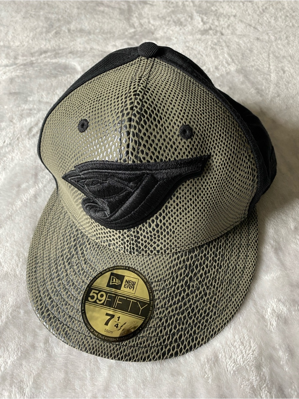 New Era Blue Jays Snakeskin Sleek 59FIFTY Hat 7 1/4 NWOT
